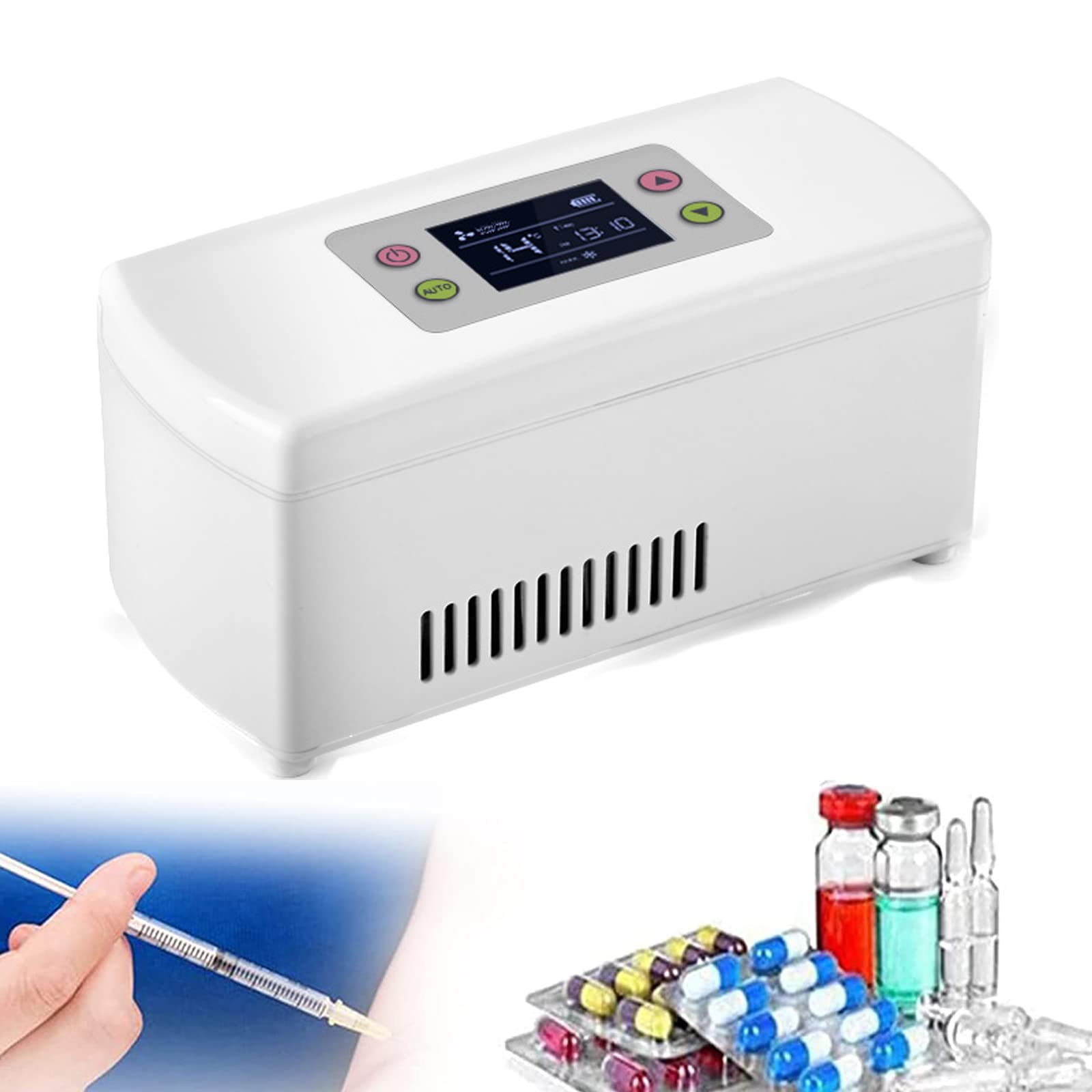 Chłodziarka do insuliny, 10200mAh, wbudowana bateria, miniaturowa przenośna chłodziarka do insuliny, do przechowywania leków na cukrzycę