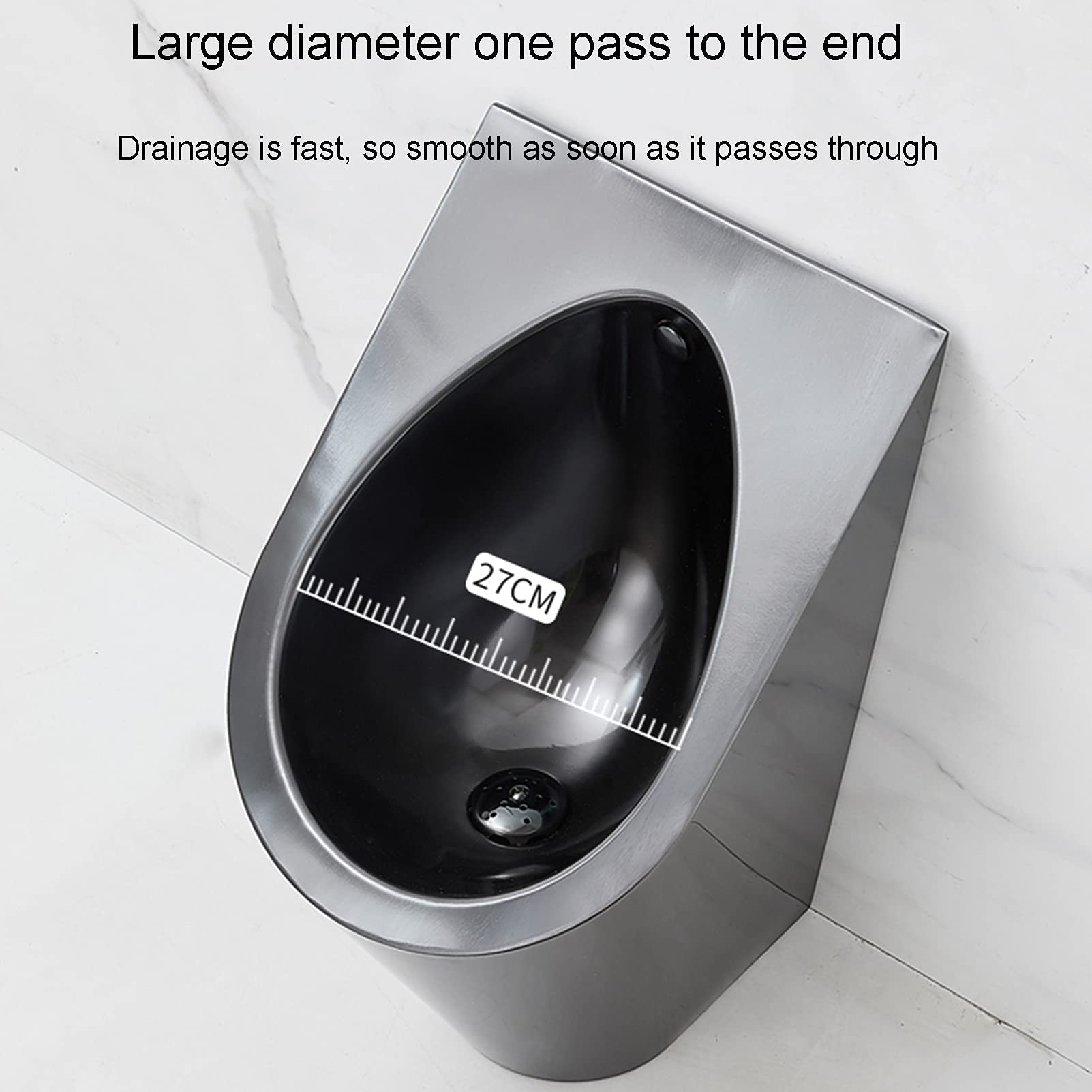 OTQEFTN Wall-Mounted Male Urinal,Stainless Steel Smart Sensor Urinal Small Vertical Toilet for Bars, Shopping Malls, Scenic Spots,Clubhouses, Public Toilets, Ships (