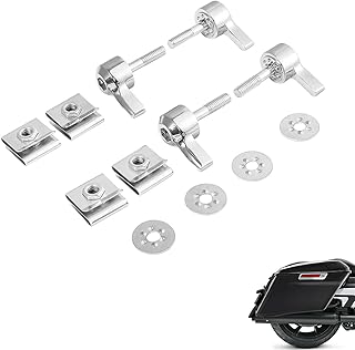 Saddlebag Mount Kit, Set of Hard saddlebag lever lock mounting for Harley Davidson 1993-later all touring models FLT FLHT FLHTCU FLHRC Road King Street Glide Electra Glide,Chrome