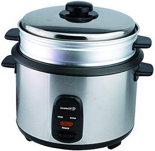 Saachi RC200 - Olla arrocera, grande, 10 tazas, color plateado