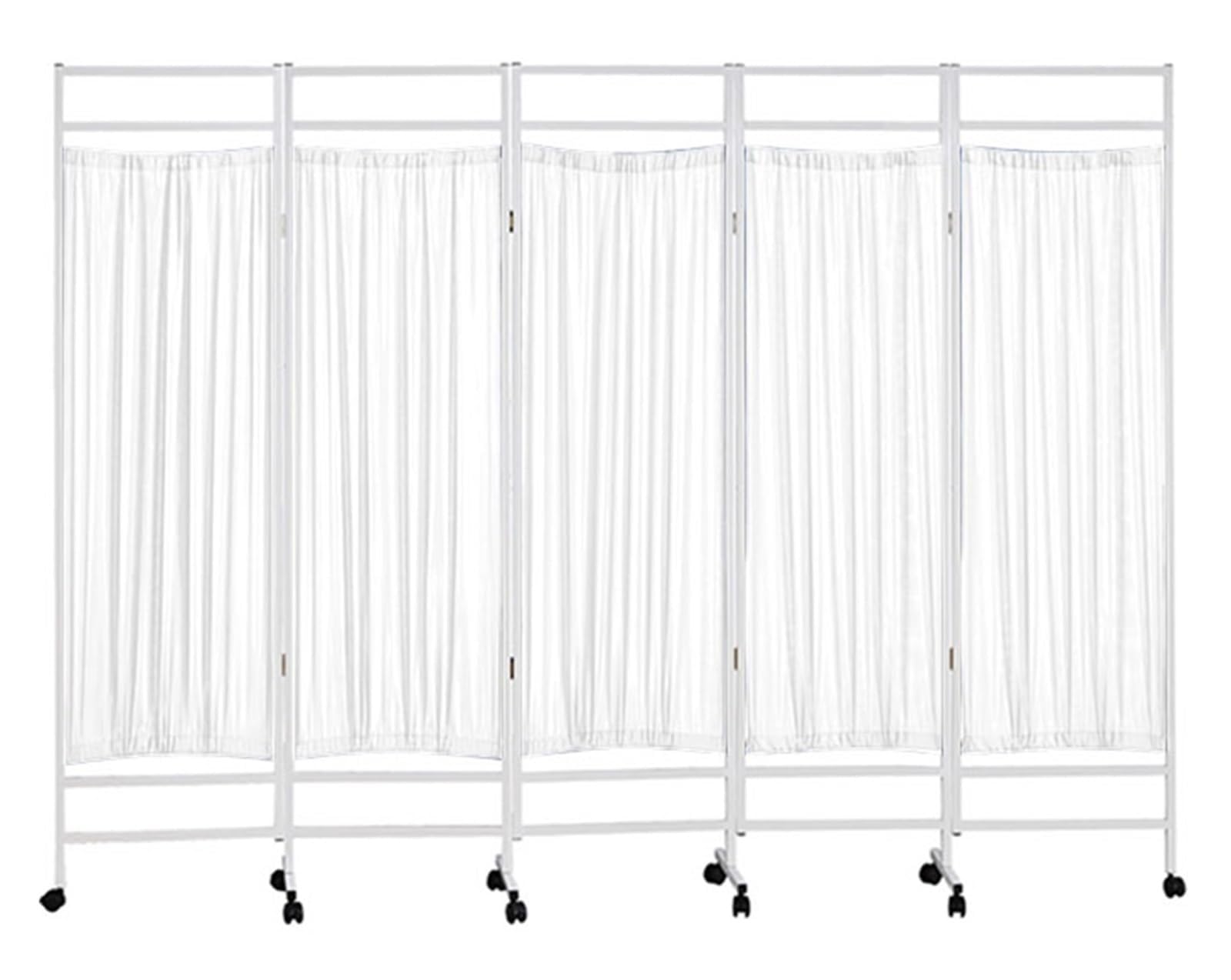 Paravent médical à roulettes pliable pour isoler un lit d'examen