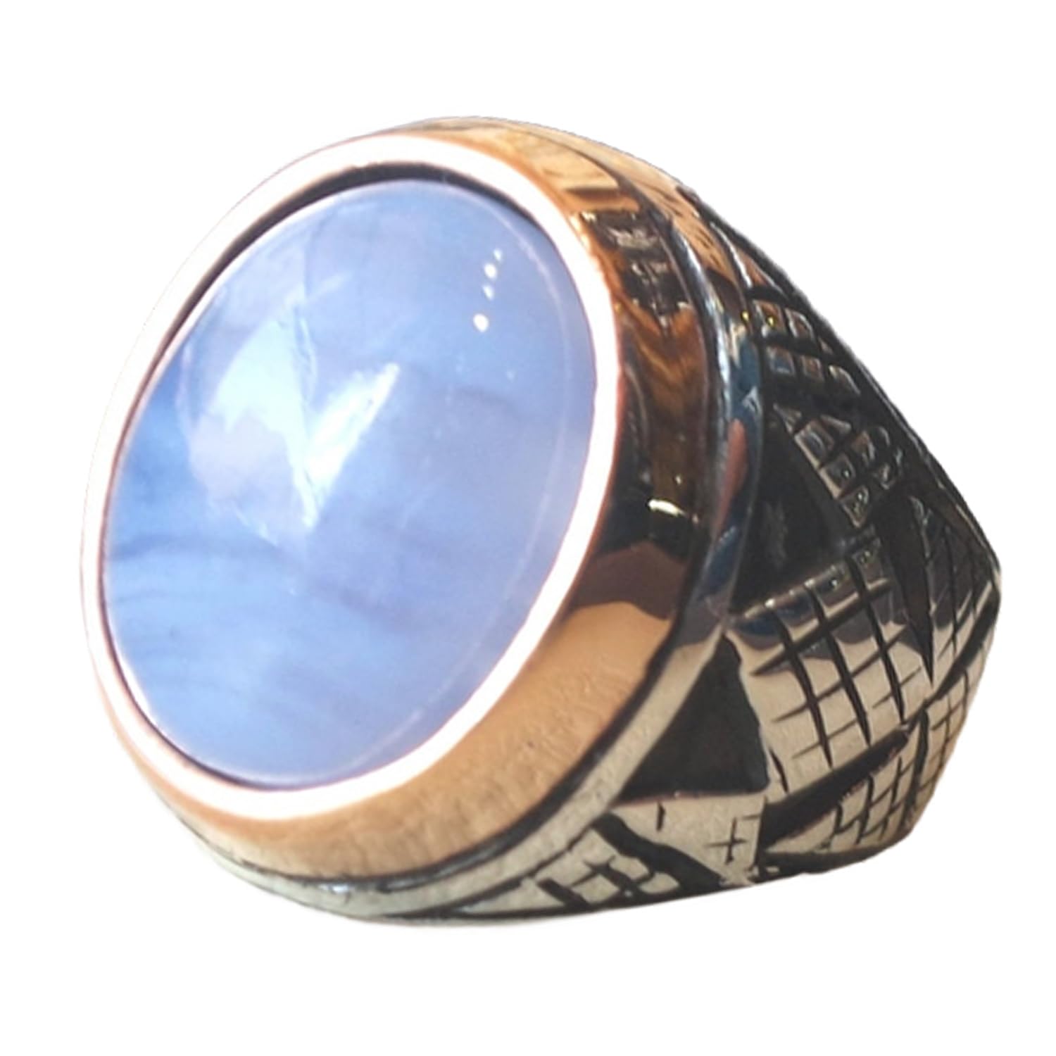 Natürlicher blauer Kupfer-Türkis-Halbedelstein-Herrenring, atemberaubender Ring, zarter Ring, Siegelring, Statement-Ring, Vatertagsgeschenke, zweifarbiger Ring