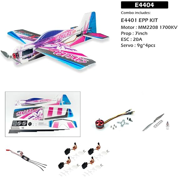 Remote Control Airplane 600mm 3D EPP Sakura Plus Need to Assemble (E4401)