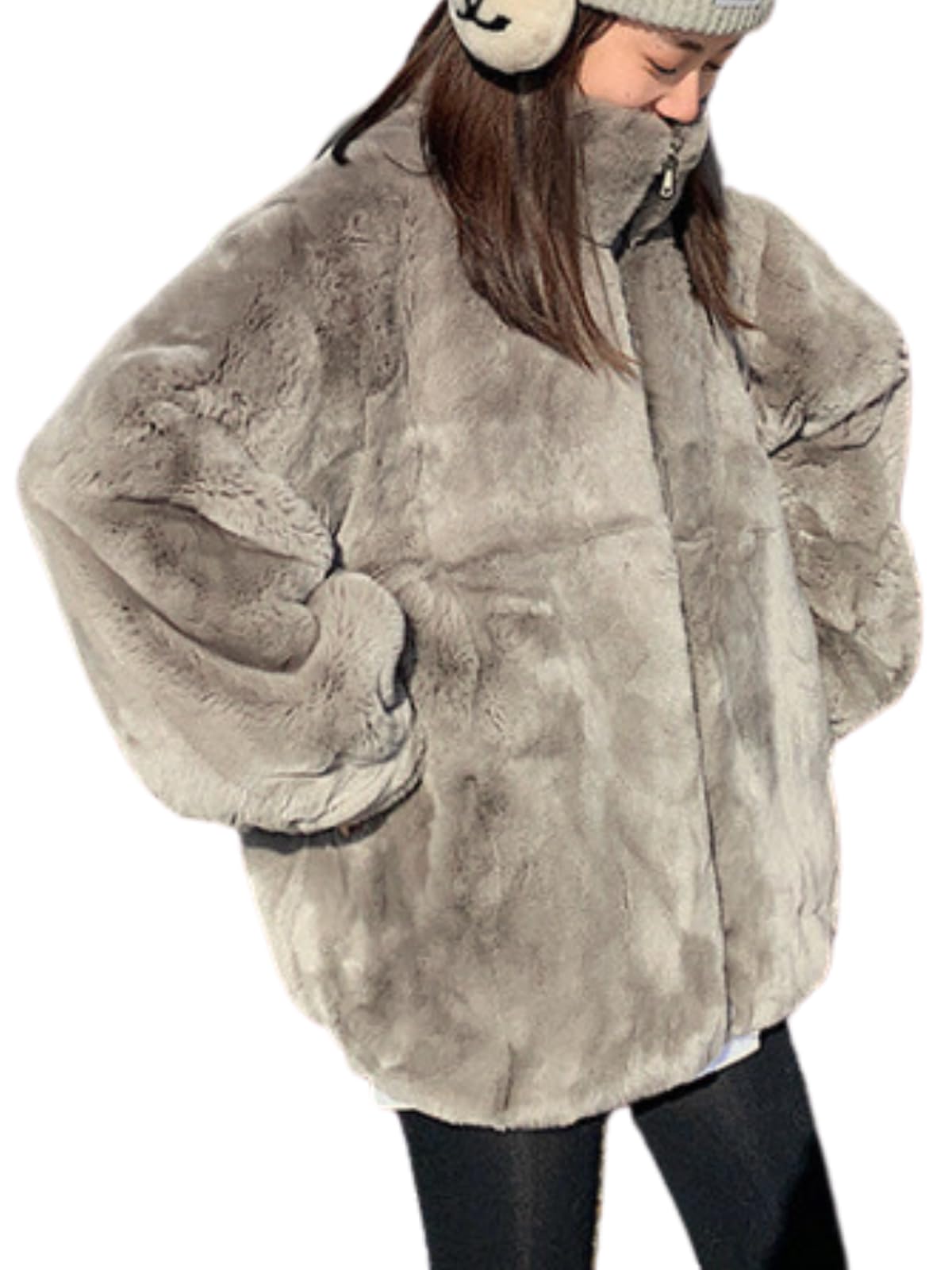 [Over the moon] ボアジャケット (L・ベージュ)