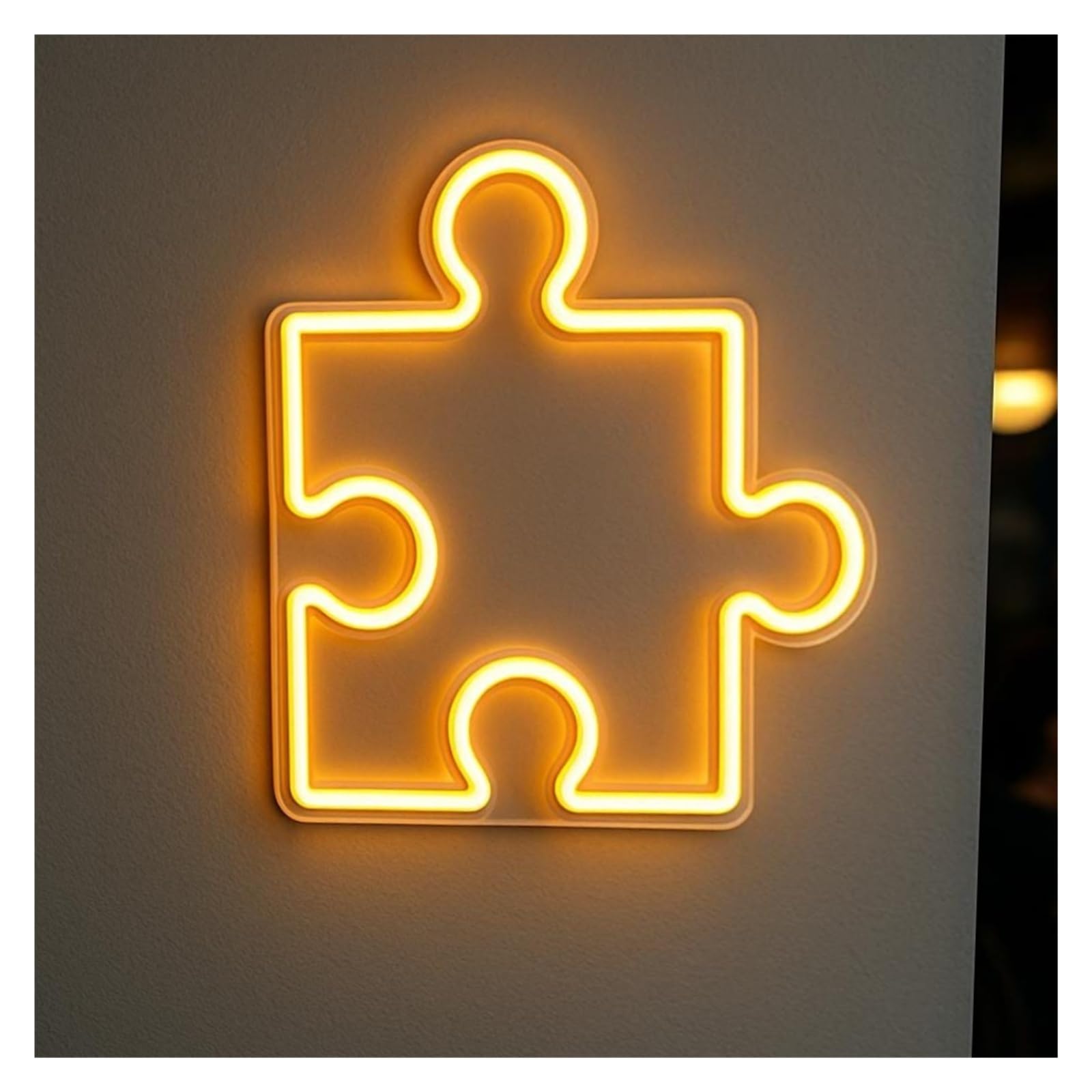 RONGCH Hanging Art Signs Puzzle Neon Sign Psychology Nursery, Playground Suitable for Bedroom Decoration 45cm(D)