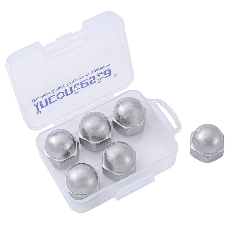 Uxcell Acorn Hex Cap Nuts - 20Pcs M8 Dome Nuts 316 Stainless Steel Hexagon Decorative Cap Nut