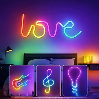 RGB Akıllı Pixel Neon LED Set 5 Metre – 7W USB Girişli, Mobil Uygulama ve Kumanda Kontrollü, Müzik Senkronlu, IP65 Su Geçirmez, Kişiselleştirilebilir Renk Efektli, Oyuncu Odası Dekoratif Aydınlatma [Enerji Sınıfı A]