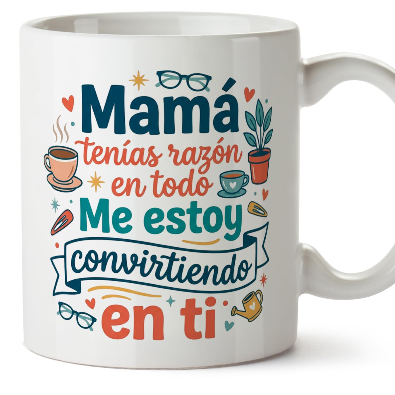 MUGFFINS Taza mamá con frase Para la mejor mamá del mundo en Español | regalo madre | 330 Ml 11 oz | Idea original para regalar | progenitores v3 — view 66