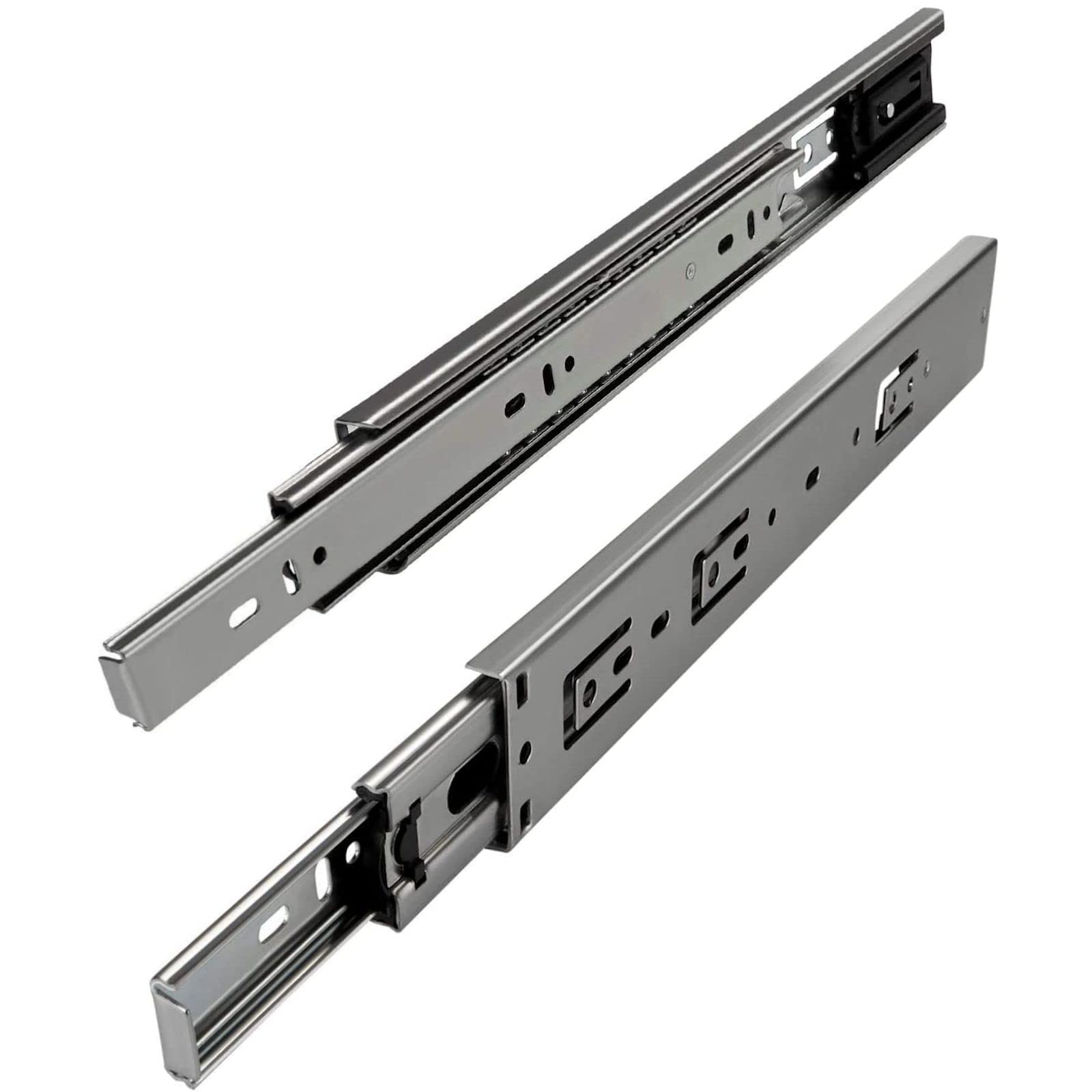 SOTECH 3 Paar Vollauszüge KV2-45-H45-L550-SE mit Selbsteinzug Höhe 45 mm, Länge 550 mm, Schubladen Führung belastbar bis 45 Kg
