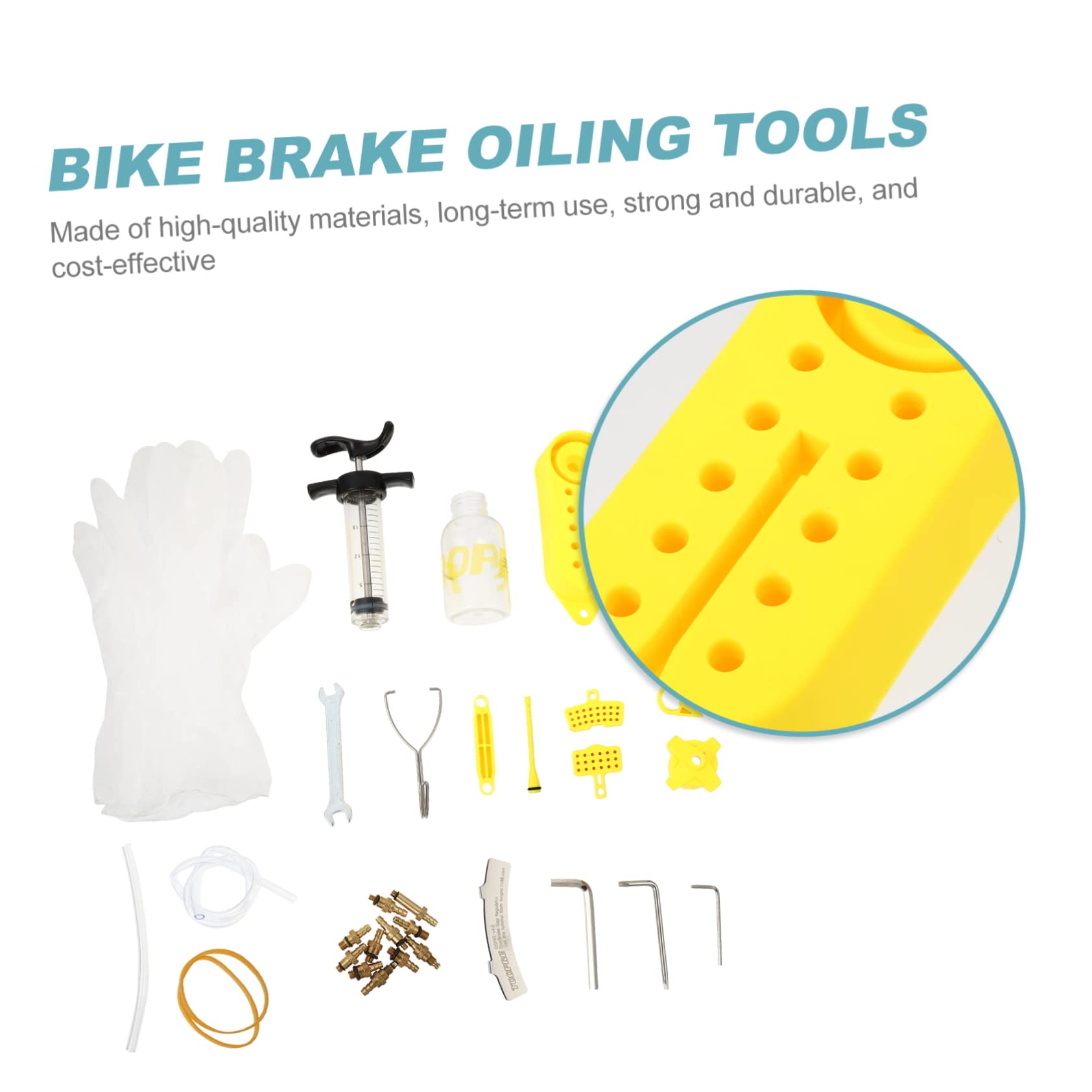 1 Satz Fahrrad Bremsen Entlüftungsset für Hydraulische Scheibenbremsen Professionelles Mineralöl Entlüftungs Kit mit Adapter für Vielseitige Nutzung