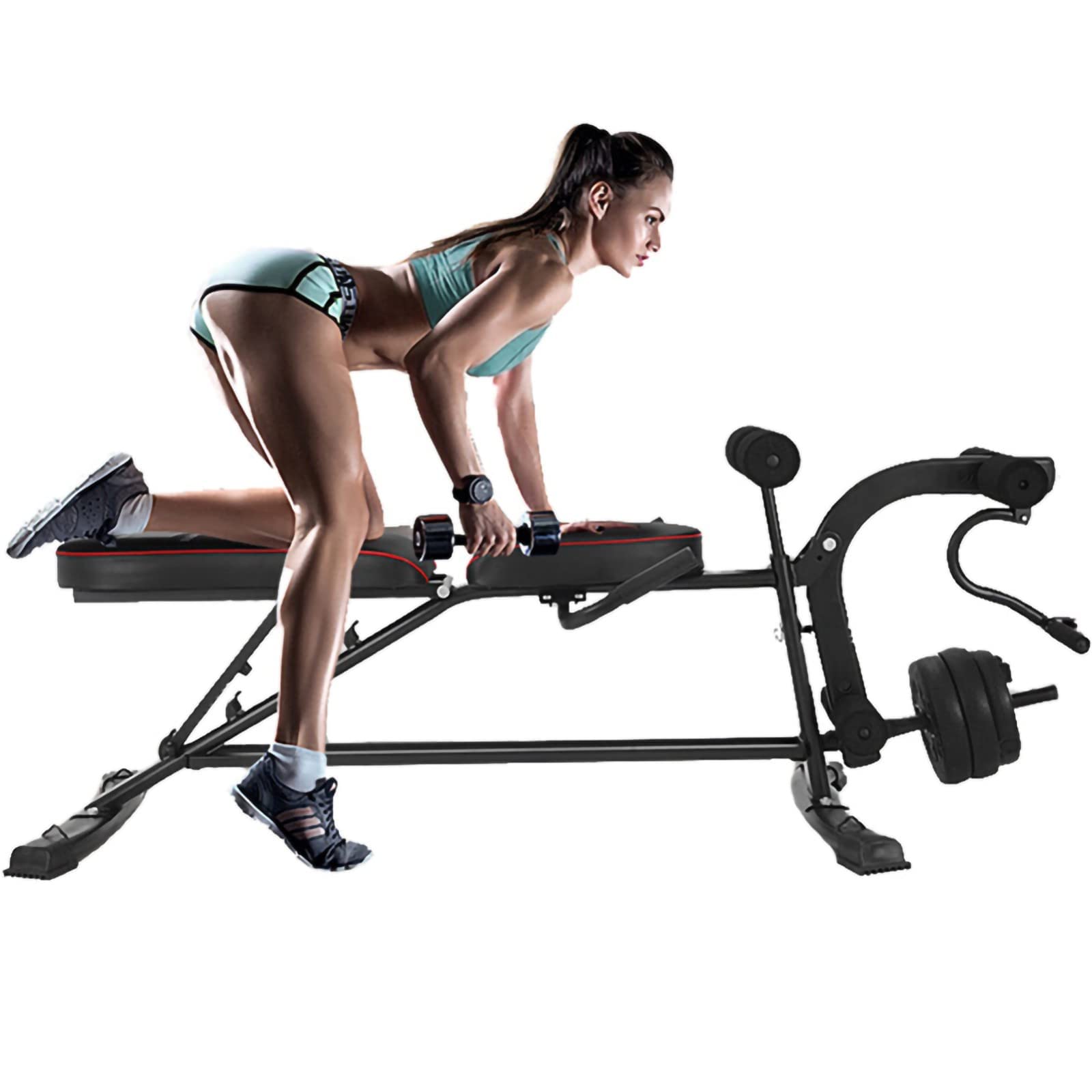 AYCDL Adjustable Bench Utility Weight Bench,Multifunctional 5 Gear Adjustable Dumbbell Bench,Home Gym Foldable Sit Up Backrest Abdominal Fitness Equipment,Load 300Kg