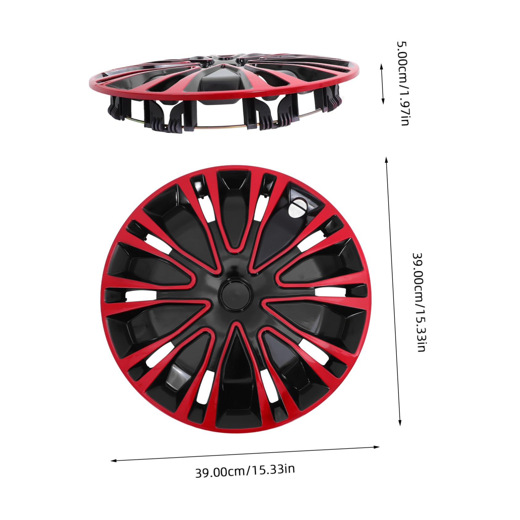 Copricerchi 14 Pollici Rosso, Copri Mozzo Decorativo Auto