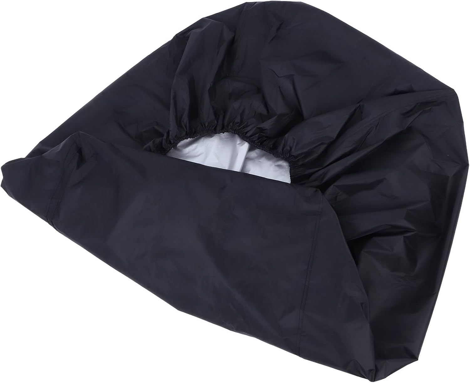 DOITOOL Waterproof Riding Lawn Mower Cover and Small Atv Storage Cover for Outdoor Garden, Black Polyester with Elastic Cord, Size M 145x85x98cm, Rain and Dust Protection