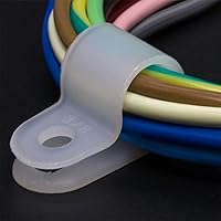 Vista 5 de 200 Uds. de nylon blanco tipo R abrazadera de cable sujetador de 1/2 pulgada clips de alambre de plástico abrazaderas surtido para conducto de cable