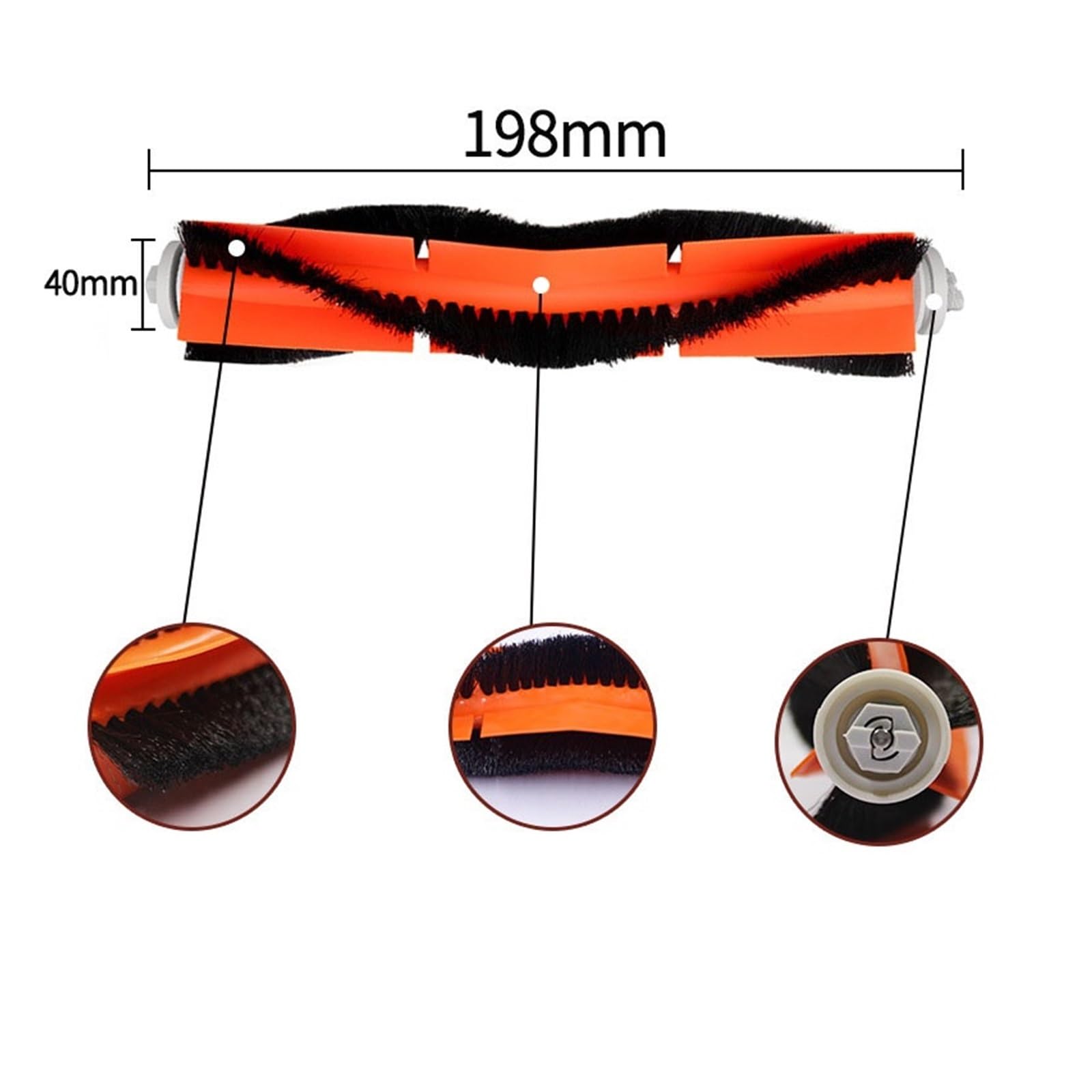 Spazzola A Rullo, Compatibile Con Xiaomi, Accessori For Spazzola Principale For Aspirapolvere Robot 1S, Kit Di Ricambio For Aspirapolvere(4pcs)