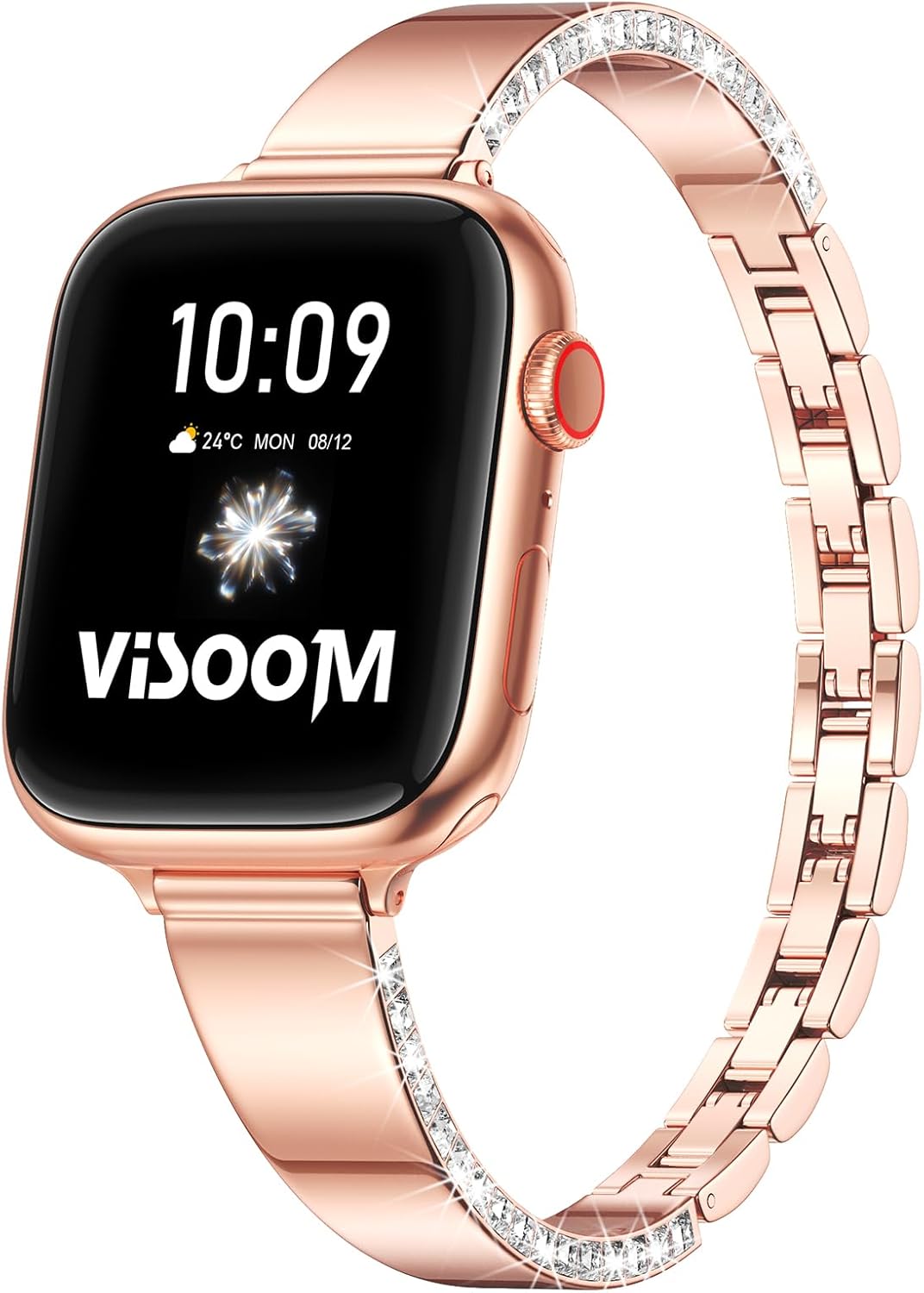 VISOOM Designer Bracelet for Apple Watch 42/41/40/38mm Bands Women-Metal/Dressy/Thin/Slim/Jewelry/Unique Starlight Apple Watch Series Se 11 10 9 8 7 6 5 4 3 2 1 iWatch Bracelet Bands for Women