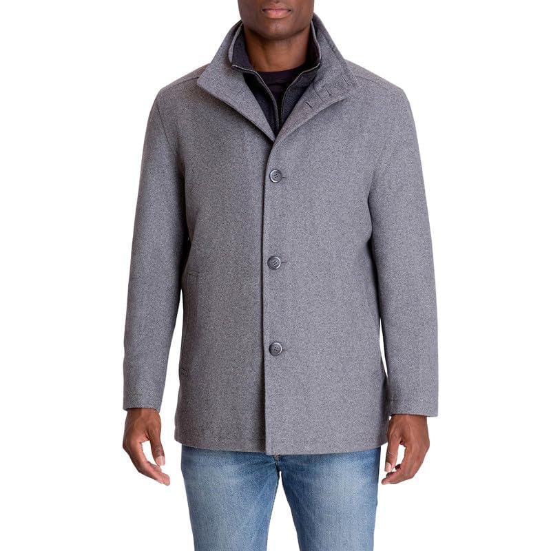 Image of LONDON FOG mens Wool Blend Car Coat With Bib