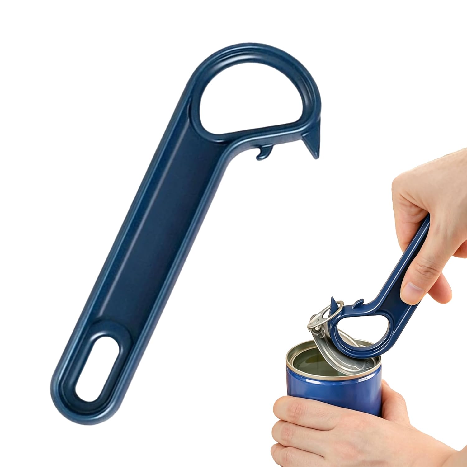 Ring Pull Can Opener Aid, Easy Grip Helper Soda Can Opener Gadgets Elderly Easy Open Jar Kitchen Tool for The Seniors Beer Pet Food Cans Arthritis Patients Parkinsons Aids Life Gifts(Blue)