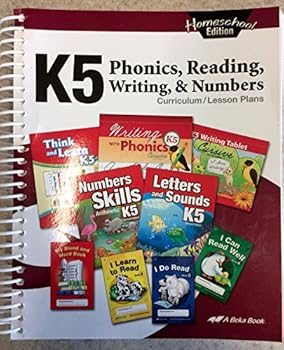 Spiral-bound K5 Phonics, Reading, Writing & Numbers Curriculum Lesson Plans (Homeschool Edition) Book