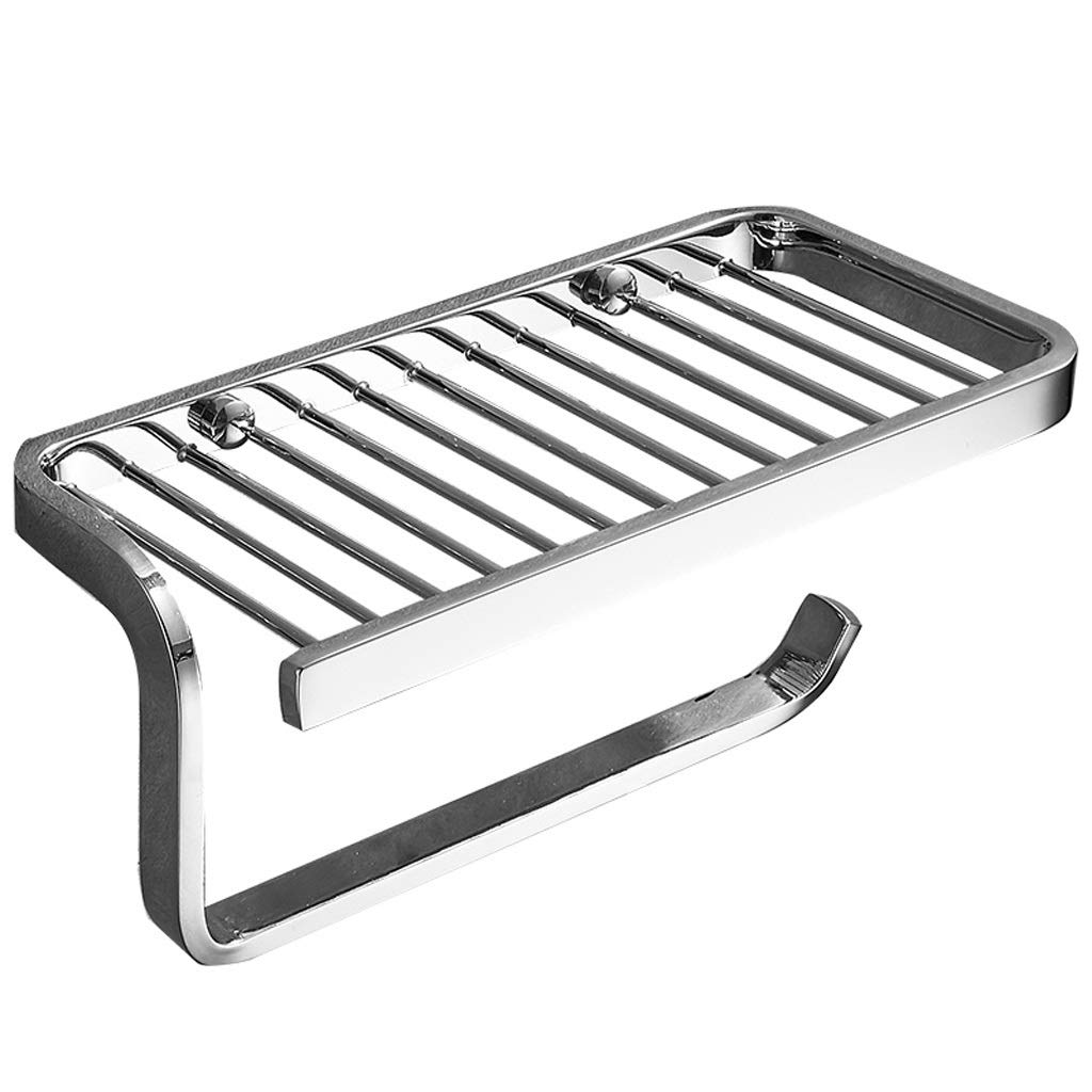 Estante de baño Almacenamiento de baño, Estante de baño Estante de Ducha de baño Organizador montado en la Pared de Estilo Moderno Metal Resistente al Agua a Prueba de Herrumbre (Color:Plata