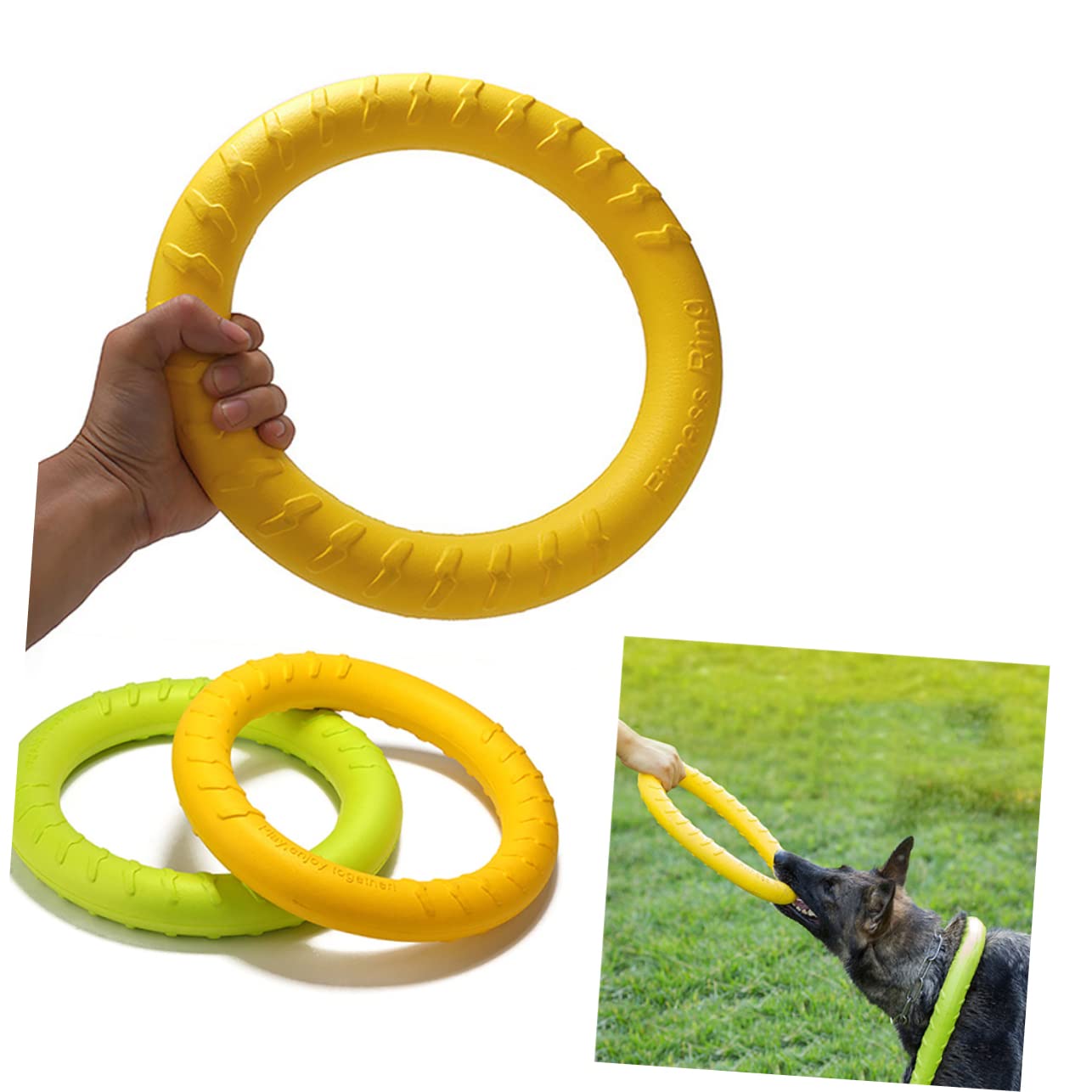 BESPORTBLE 2 Piezas Anillo de Eve eva Dog Toys Orange Juguetes para Perros Cachorros Anillo de Juguete para Mascotas Juguetes para morder Perros Cuidado Disco Volador
