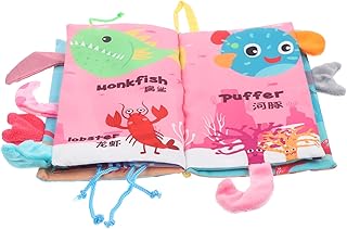 KOMBIUDA Livro De Pano De Cauda Brinquedos Para Recém-Nascidos Livros De Criaturas Pequenas Livros De Pano De Avião Para Bebês Livros De Pano Para Bebês Livros De Bebê Brinquedos Material