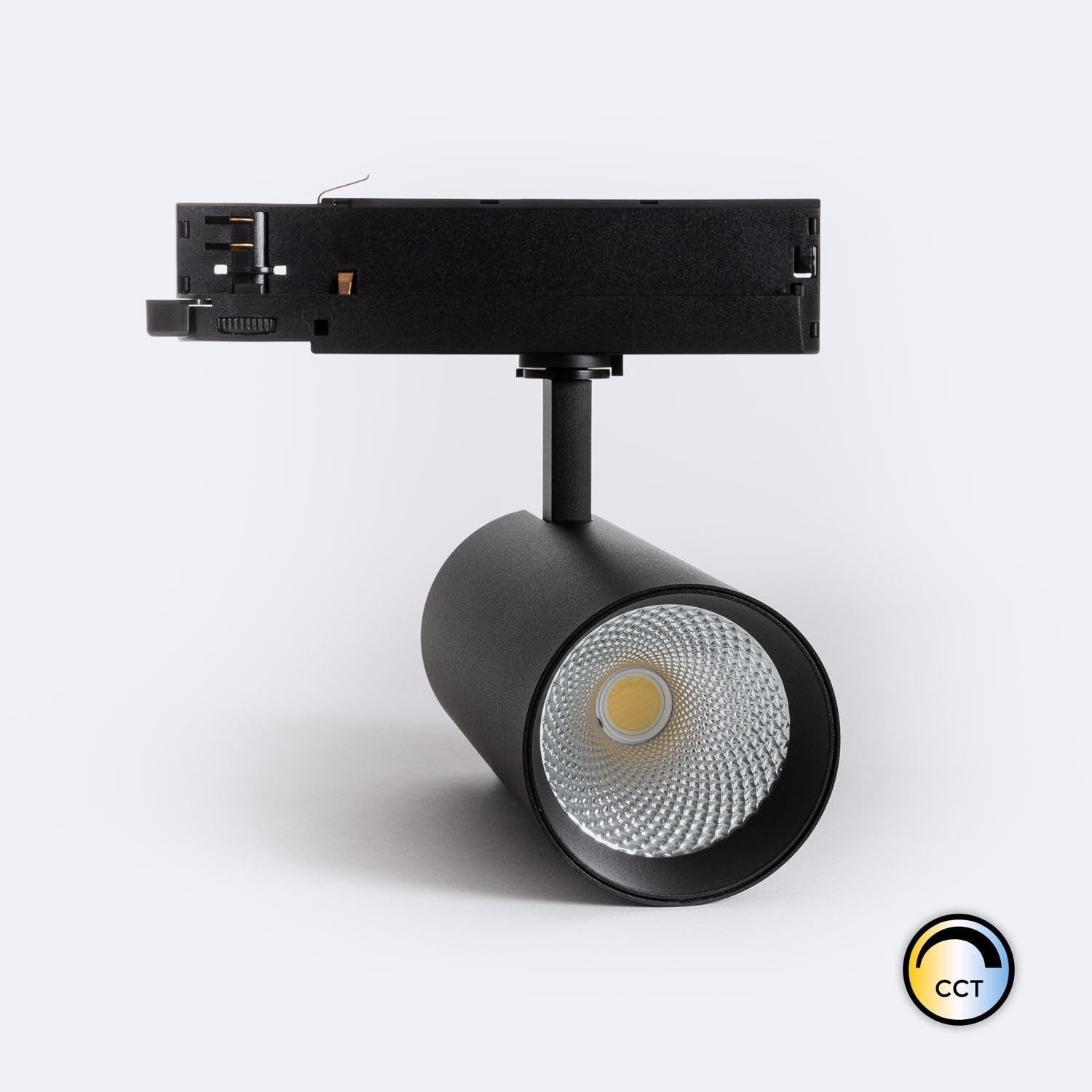 Spot LED sur Rail Triphasé 40W Carlo CCT Sélectionnable Noir 4000K - 5000K