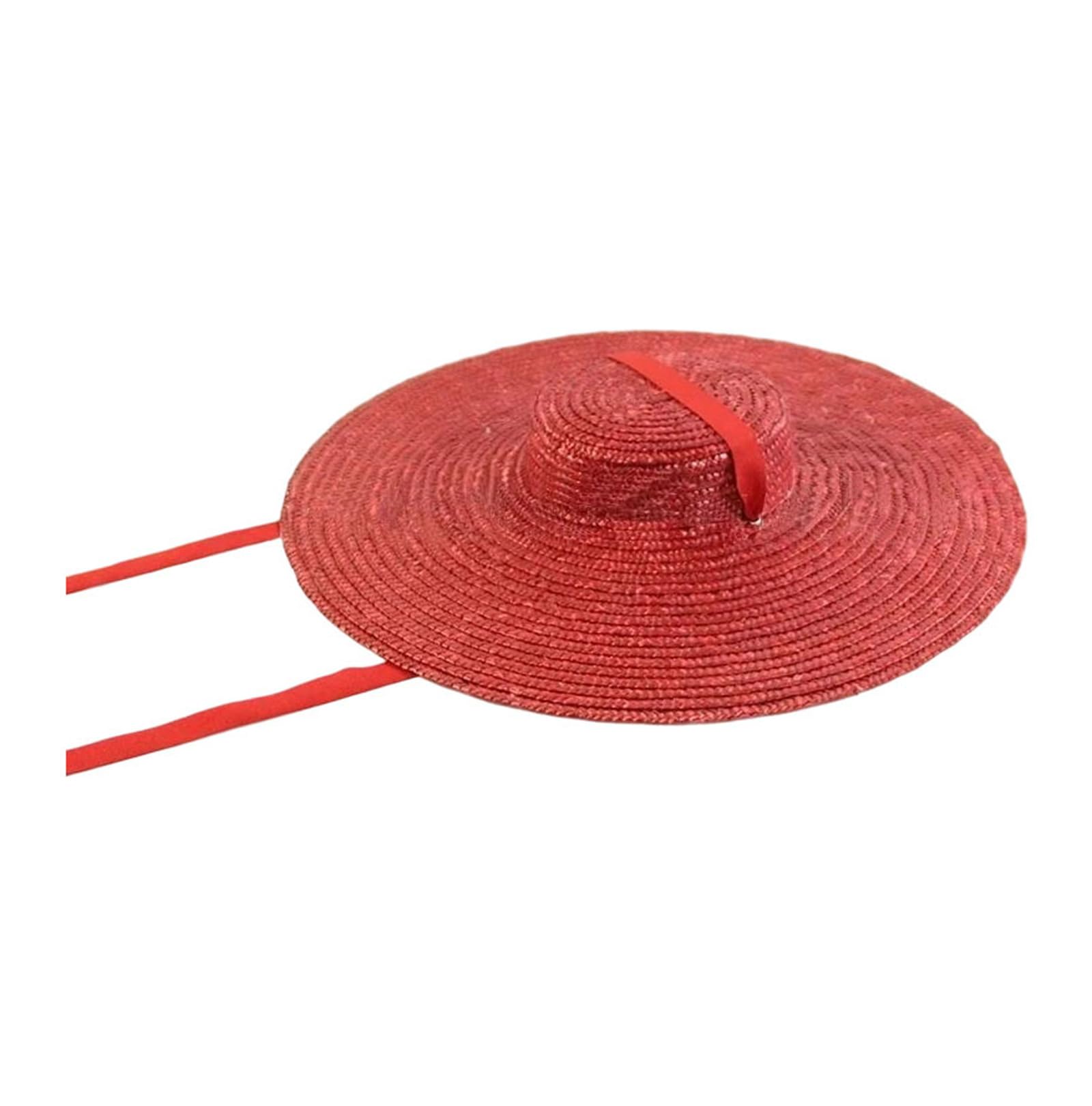 Sombrero de paja de ala ancha para mujer, parte superior plana, sombreros de playa de verano, gorra de viaje