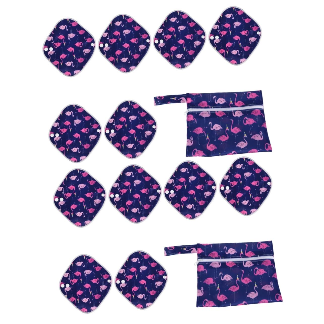 Beaupretty 2juegos Compresas Menstruales Reutilizables De Lavables Con Bolsa Diseño y Para y