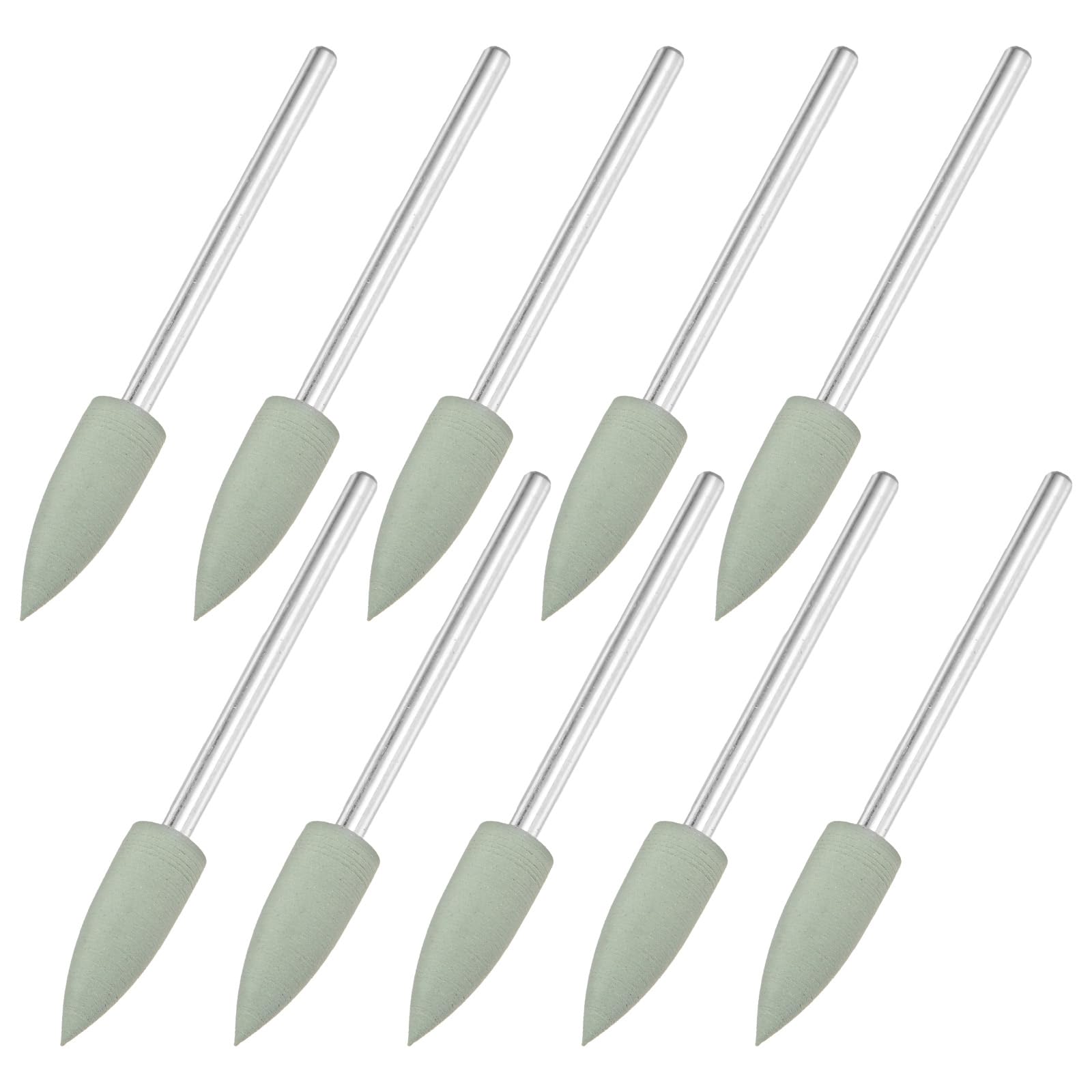 M METERXITY 10 Pcs Ruota Di Lucidatura A Punta 0.23 Pollici (6mm) Kit Lucidatura Silicone Grana 800 Verde