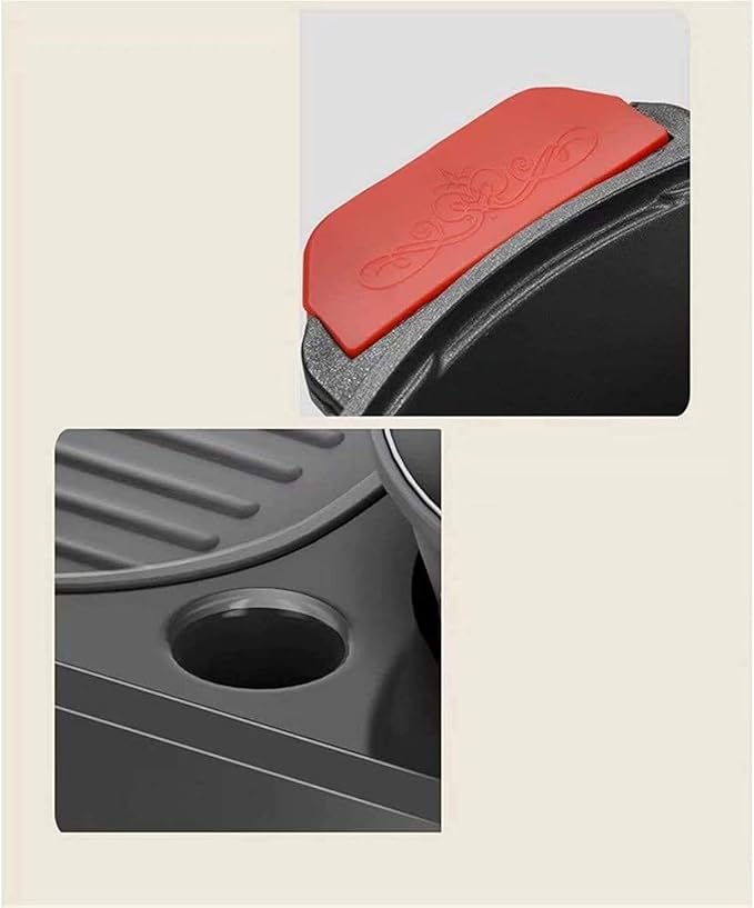 Olla Eléctrica BBQ 2 en 1 2200W con Parrilla y Tapa de Vidrio, 70x27cm, Negro miniatura 8