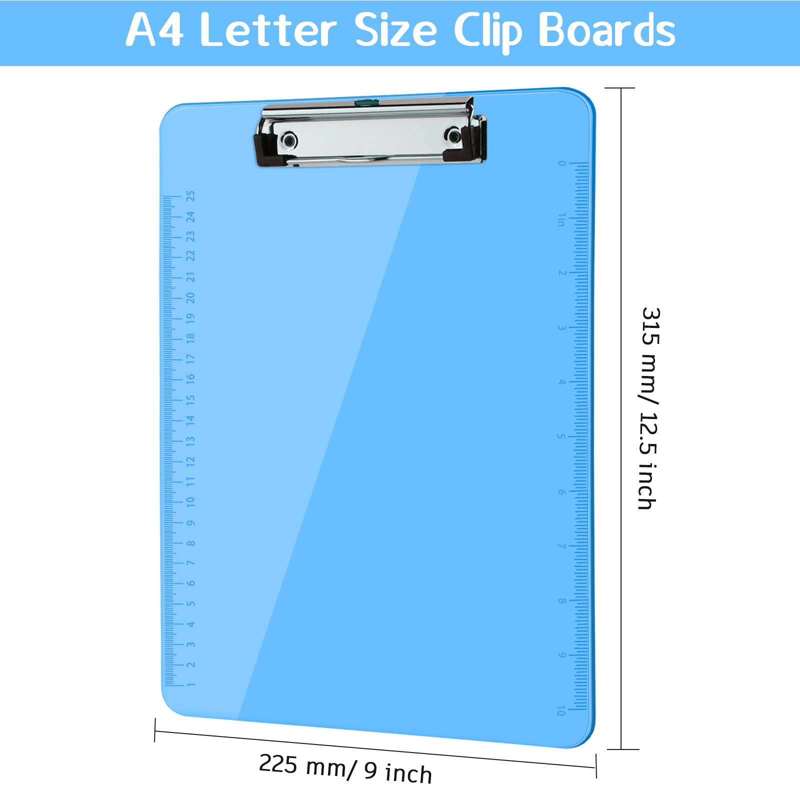 Amazon | MIAHART プラスチック製クリップボード A4レターサイズ