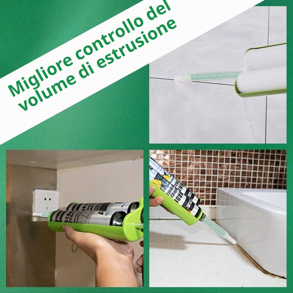 100 Pz Ugello per Miscelazione a Resina Epossidica Tubi Epossidici per Miscelazione Statica Tubo per Miscelazione Statica Bocca Ugello di Miscelazione Statica (Rapporto 1: 1/1: 2)