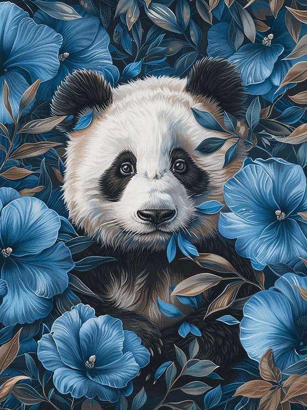 Wergund Diamond Art Painting Panda, Diamond Art Kits for Adults Animal, Full Drill Crystal Rhinestone Embroidery Cross Stitch Arts Craft Canvas Wall Decor Gift 12x16Inch/30x40 cm-30