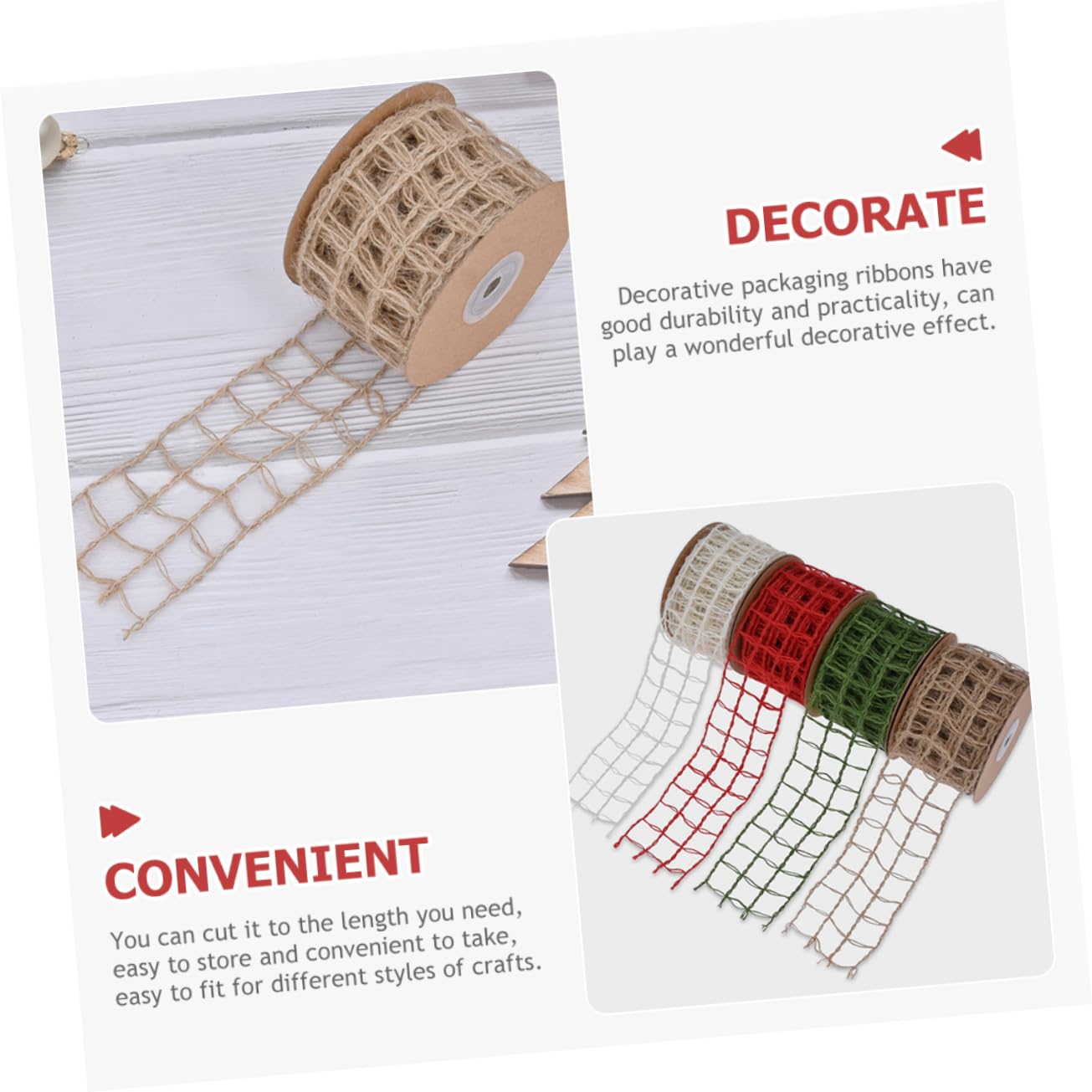 Operitacx 4stücke Burlap Dekoband Mit Draht Lagig Für Bastelprojekte Hochzeits Und Weihnachtsdekoration Verpackung Strapazierfähig Und Vielseitig Einsetzbar