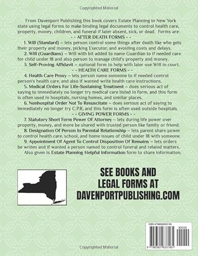Davenport's New York Wills And Estate Planning Legal Forms