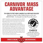 MuscleMeds CARNIVOR Mass Gainer Beef Protein Isolate Shake, 50 Grams Protein, 125 Grams Carbs, 0 Fat, 0 Sugar, Lactose Free, Halal Certified, Chocolate Peanut Butter, 6 Pound - Image 3