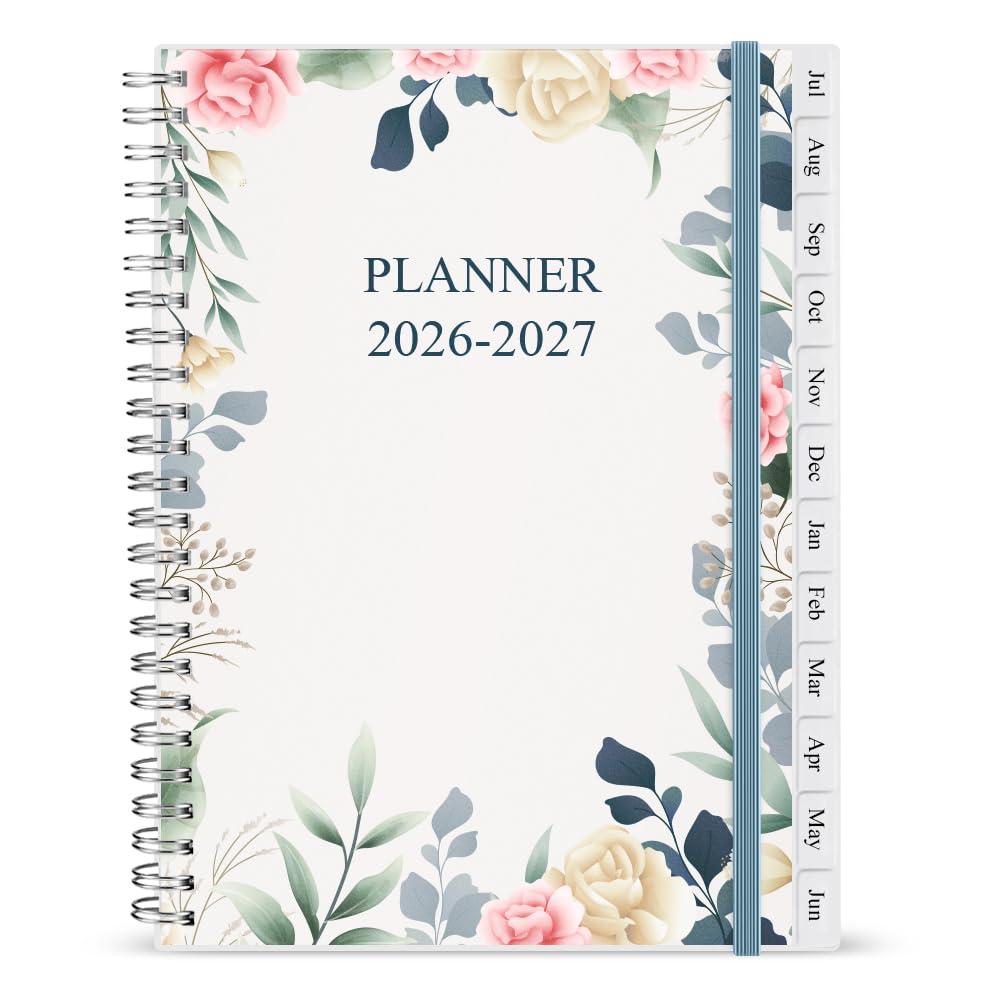 Agenda 2026-2027 mensual de julio a junio con formato semanal de 14 notas 8
