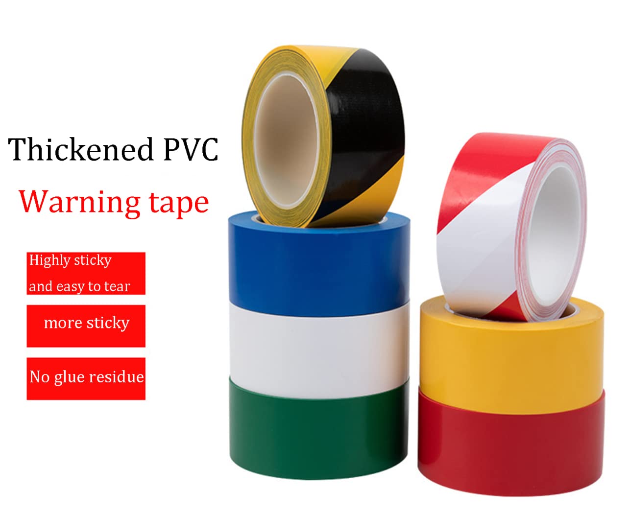 Warnband for Versorgungsbetriebe, 40 mm x 33 m, Premium-Klebeband for Gefahrenböden, Warnband, PVC-Klebeband zur Markierung und Absperrung Klebeband (Color : C)