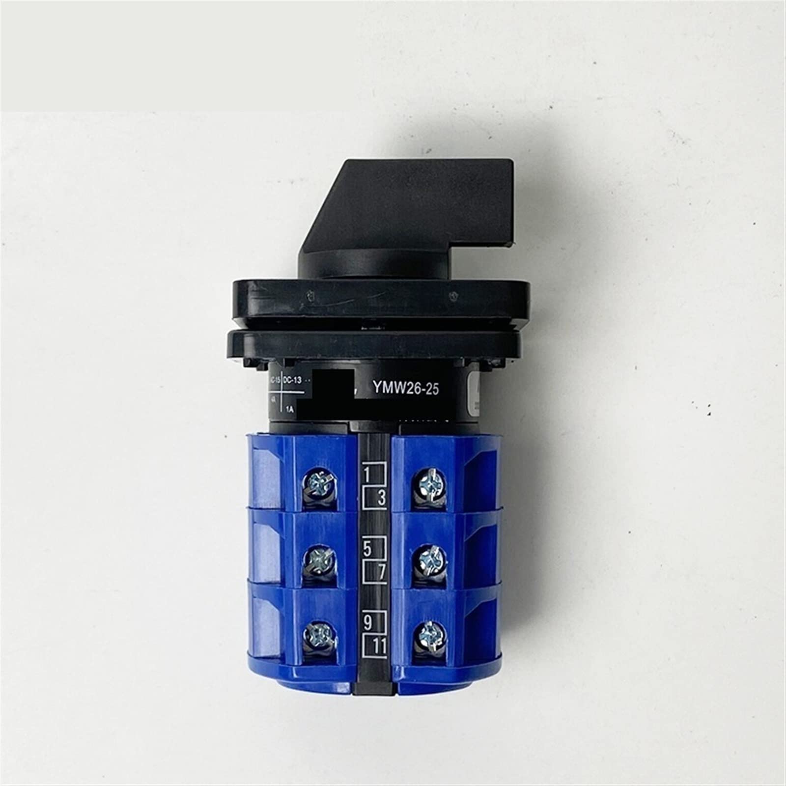 Commutatore rotativo 25A a tre posizioni 690V 3 poli 12 terminali selettore manuale contatto argento YMW26-25/3 1 pz (Color : 102)