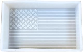 American Flag Freshie Silicone Mold 3 x 4.5 x 0.8” Patriotic USA 4th of July Scented Aroma Beads Supplies Resin, Car Candles, Soap Oven Safe Bake Heat Resistant to 400 F
