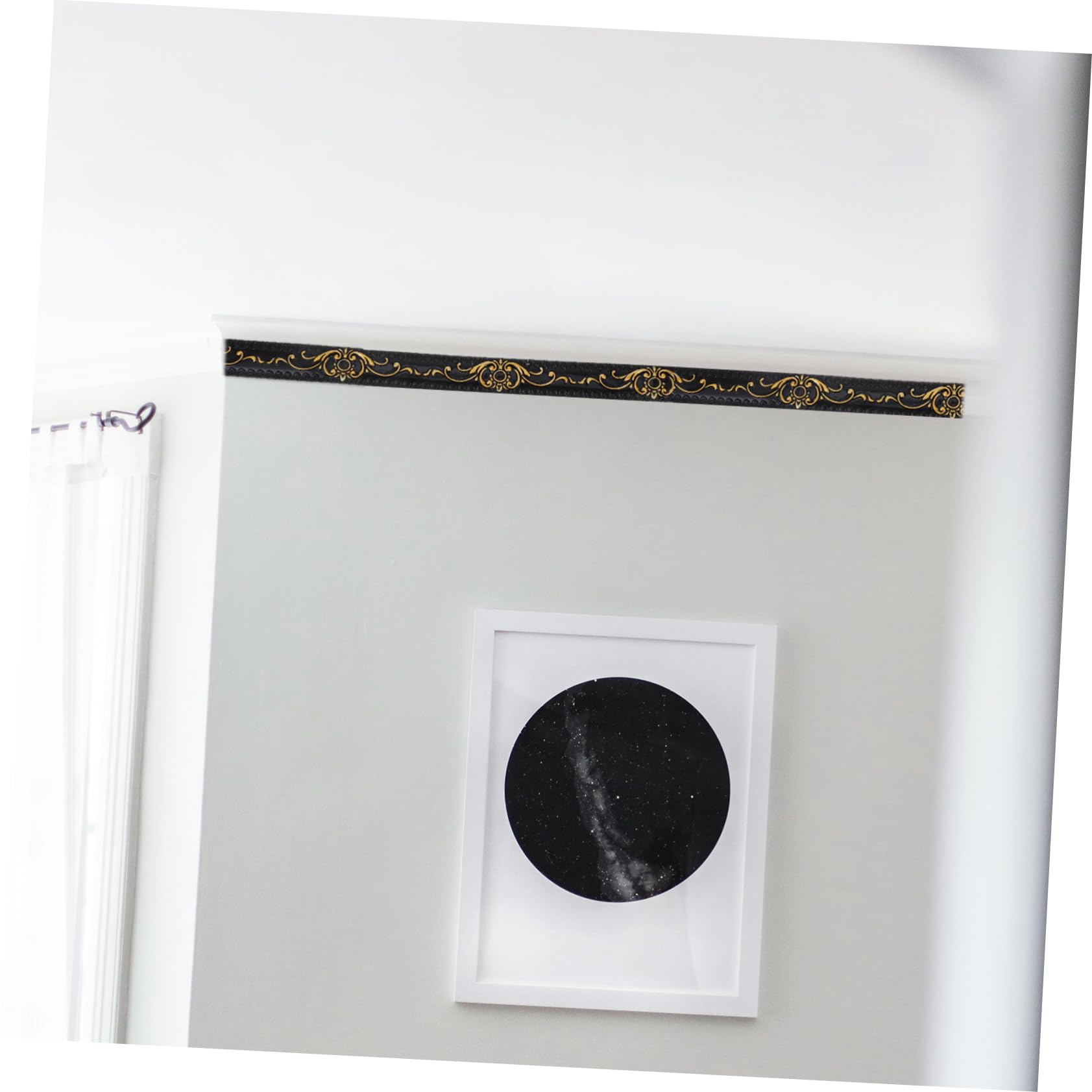 Moldura Pelable y Adhesiva Borde del Techo de Pvc Negro