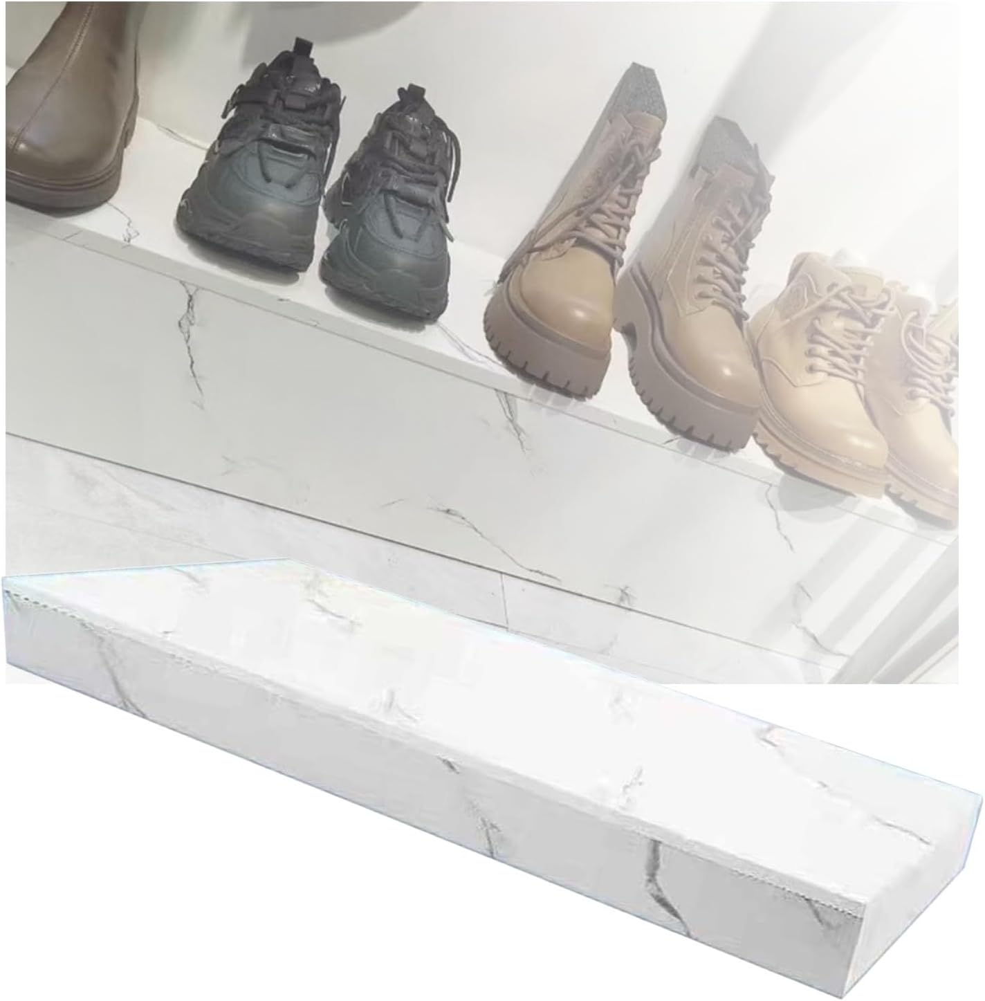 Display Pedestal Stand,Square Pedestal Stands,Square Clothing Store Display Platform Base,Square Heightening Blocks Platform Base Height 10cm,for Clothing Store Wedding Props Collection(WHI