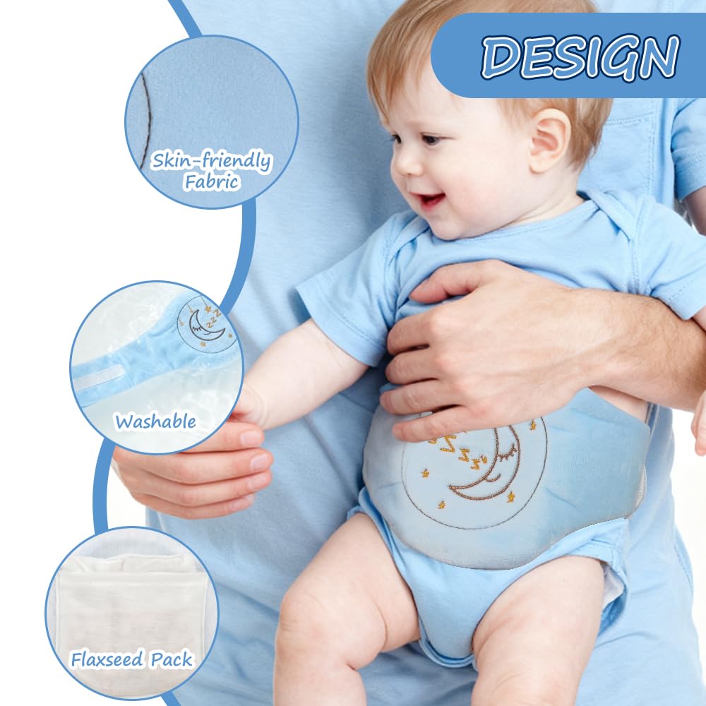 Bouillotte Bebe Anti Colique Ceinture, Bouillotte Bebe Remplie, Coussin Chauffant Micro Onde BouillotTe BeBe, Chauffant Micro, Garnissage Naturel en Noyaux de Cerises, Idéale pour Apaiser Bébé
