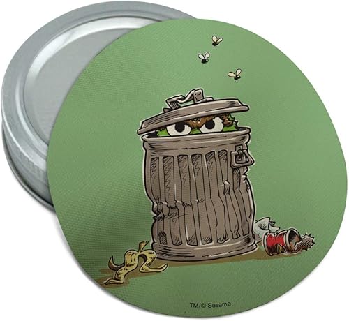 Sesame Street Oscar the Grouch - Abridor redondo de goma antideslizante para frascos