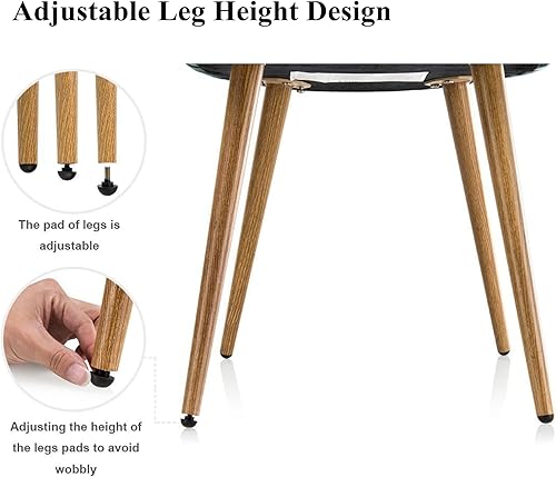 Miniatura 8 de ExAchat Un juego de 2/4/6 sillas de comedor tapizadas con respaldo de terciopelo con un diseño simple y elegante, que puede combinar perfectamente con