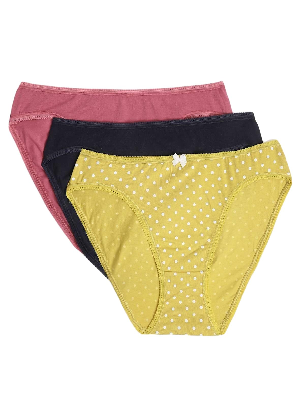 marks & spencer Women's Cotton Modern Polka Dots Boy Short Panties-picture-21