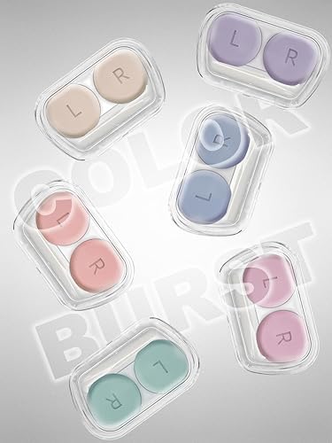 Miniatura 6 de Estuche para lentes de contacto, paquete de 6 unidades portátiles para solución de contacto con herramienta aplicadora de lentes de contacto para