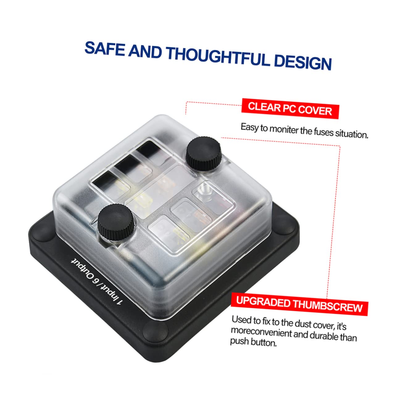 MAGICLULU Blocco Fusibili Auto Uscite Kit Fusibili Portafusibili Terminale Distribuzione Batteria Auto Scatola Per Autoveicoli