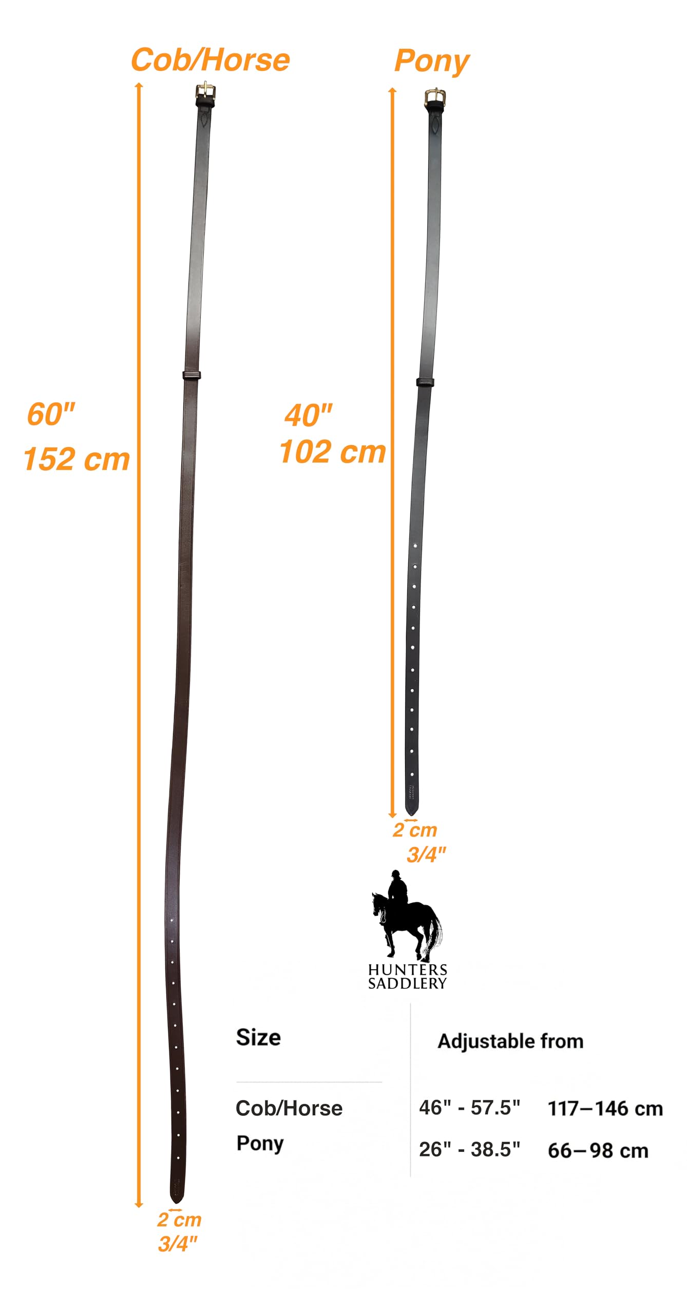Correa de cuero para el cuello para montar a caballo, equilibrio Pony Cob Full